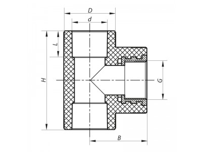 Тройник ВР 25x1/2F PPR KOER K0104.PRO (KP0124)