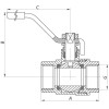 Кран шаровый KOER 1 1/2" ГГР (KR.214) (KR0021)