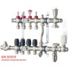 Коллектор со встроенным смесит. узлом KOER KR.S1011-4 1"х4 SUS304 и евроконусами 3/4-16 (KR2927)