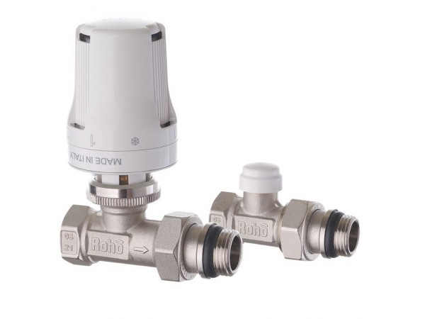 Комплект для подключения радиатора Roho R5161-050K - 1/2" прямой (антипротечка) (RO0119)
