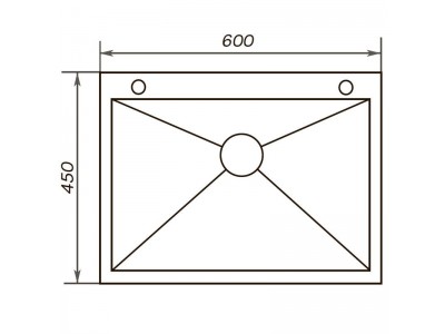 Мойка кухонная ZERIX ZUS6045(2)-HM (ZM0571)