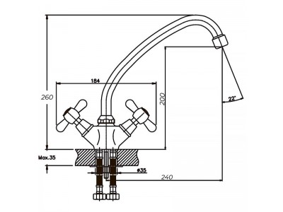 Смеситель для кухни Haiba DOMINOX 271 матовый (HB0076)