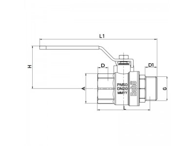 Кран шаровой Roho R201-200B - 2" (RO0100)