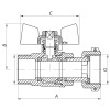 Кран с накидной гайкой 1/2" ГШБ ГАЗ KOER KR.220.G (KR0166)