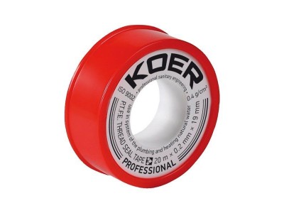 ФУМ лента для воды KOER STP-01 PRO 20M*0.2mm*19mm (KR0121)