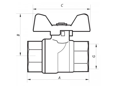 Кран шаровый 3/4" ГГБ (NF.711) NOLF (NF2943)