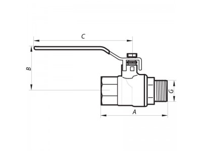 Кран шаровый 3/4" ГШР ГАЗ (NF.622) NOLF (NF2937)