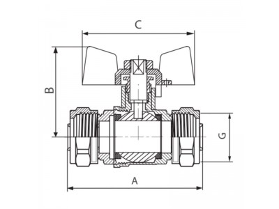 Кран шаровый СК WING 16x16 (WP0004)