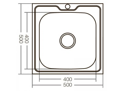 Кухонная мойка накладная ZERIX Z5050-06-160E (satin) (ZX1609)