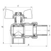 Кран с американкой 3/4" (KOER KR.228) угловой (KR0018)