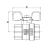 Кран шаровой Roho R100-050 - 1/2" (RO0077)