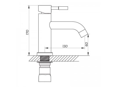 Змішувач для умивальника ZERIX LR71005-1 (LL1463)