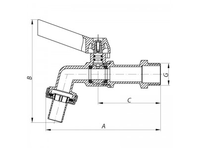 Кран пивной 3/4" (KOER KR.251) (KR0012)