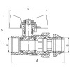 Кран с американкой 1/2" "антипротечка" (KOER KR.227-Gi) (KR0189)