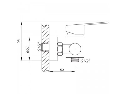 Змішувач для душу ZERIX LR72003 (LL1195)