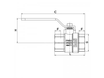 Кран шаровой Roho R200-200B - 2" (RO0109)