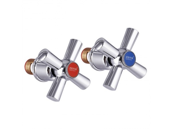 Ручки с кранбуксами (пара) ZERIX HANDLES SET-A722 (керамика) (ZX2952)