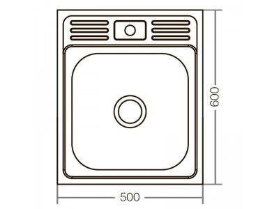 Кухонная мойка накладная ZERIX Z5060-06-160E (satin) (ZX1611)