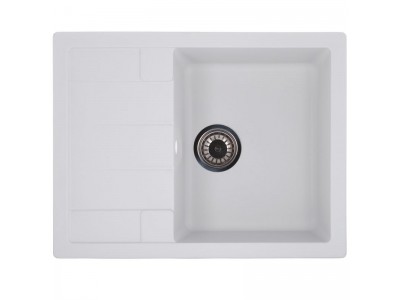 Мойка кухонная ZERIX ZS-6550S-01 Белая (ZX4539)