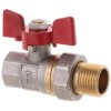 Кран с американкой 1/2" FERRO PL art. 400 (латунный шар) (FE0554)