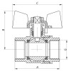 Кран кульовий KOER 1" ГДБ (KR.217.W) білий (KR0180)