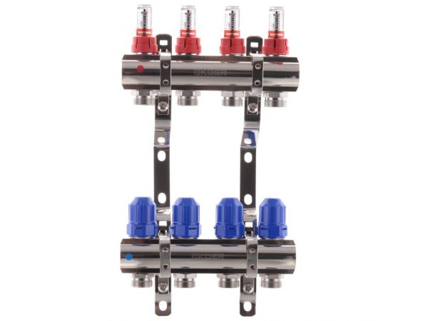 Коллекторный блок с расходомерами KOER KR.1110-04 1”x4 WAYS (KR2641)