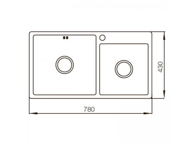 Мойка MIXXUS MX7843-220x1.0-SATIN (MX0564)