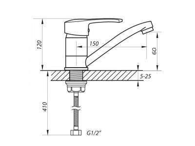 Смеситель для умывальника ZERIX PED-B 279 (ZX0069)
