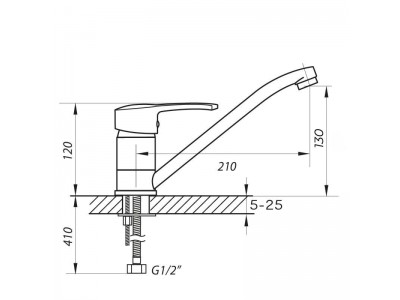 Смеситель для кухни ZERIX PED-A 279 (ZX0062)