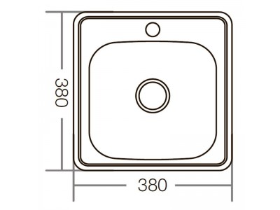 Мойка кухонная ZERIX Z3838-06-160E (satin) (ZM0555)