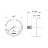 Манометр аксиальный KOER KM.611A D=63мм (0-6 bar) 1/4'' (KR2901)