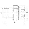Сгон американка 1/2" прямой KOER KR.341 (KR0131)