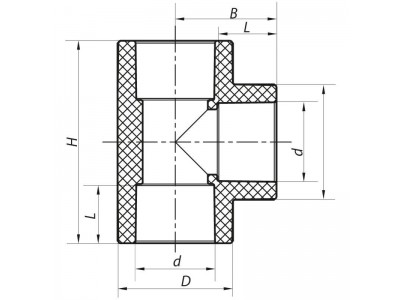 Тройник 50 PPR KOER K0011.PRO (KP0014)