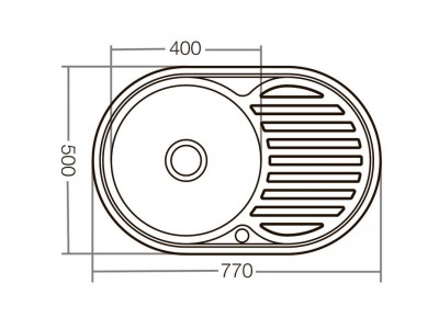 Мойка кухонная ZERIX Z7750-06-180D (decor) (ZX1595)