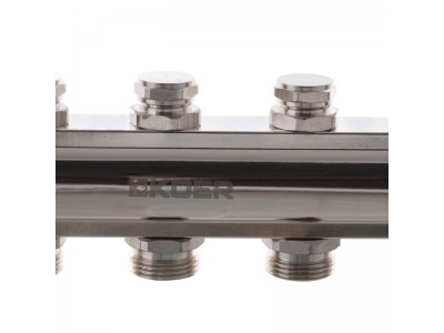 Коллекторный блок с термостатическими клапанами KOER KR.1100-06 1”x6 WAYS (KR2632)