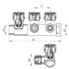 Коллектор вентильный с фитингом KOER KR.1122-2 1”x2 WAYS (KR2653)