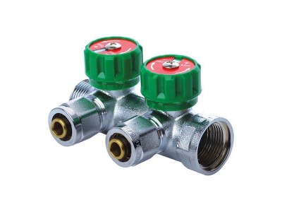 Коллектор вентильный с фитингом KOER KR.1122-2 1”x2 WAYS (KR2653)