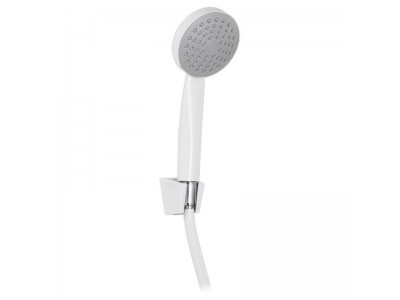 Душевой набор (шланг, лейка, кронштейн) белый ZERIX SHOWER SET-02W (ZX3096)