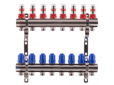 Коллекторный блок с расходомерами KOER KR.1110-08 1”x8 WAYS (KR2645)
