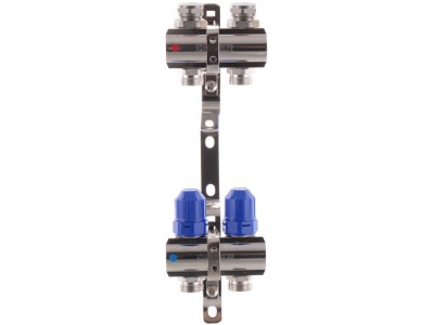Коллекторный блок с термостатическими клапанами KOER KR.1100-02 1”x2 WAYS (KR2628)