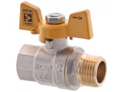 Кран шаровый 1/2" ГШБ ГАЗ (KR.218.G) (KR0036)