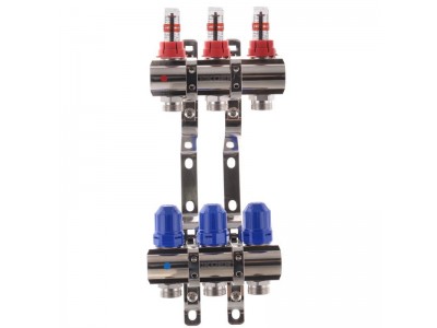 Коллекторный блок с расходомерами KOER KR.1110-03 1”x3 WAYS (KR2640)