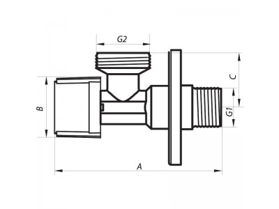 Кран для подключения сантехприборов 1/2"x1/2" (NF.1101) NOLF (NF2972)
