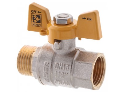Кран шаровый 1/2" ГШБ ГАЗ (KR.218.G) (KR0036)