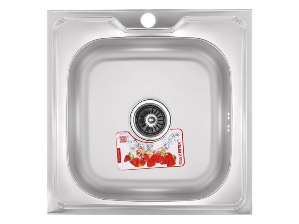 Мойка кухонная ZERIX Z5050-08-180E (SATIN) (ZS0582)