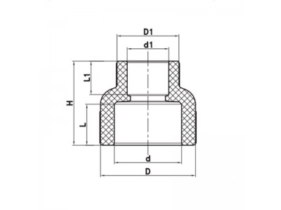 Муфта редукционная ВВ 90x75 PPR KOER K0214.PRO (KP2579)