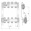 Коллектор с термостатическими и запорными клапанами Roho R805-07 - 1"х 7 вых. (RO0061)