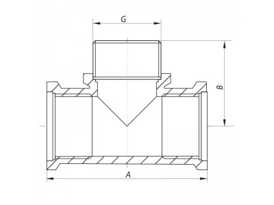 Тройник 1/2'' ВНВ KOER KF.T06FMF (KF0066)