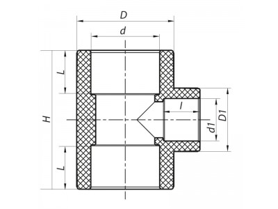 Тройник редукционный 63x25x63 PPR KOER K0052.PRO (KP0061)