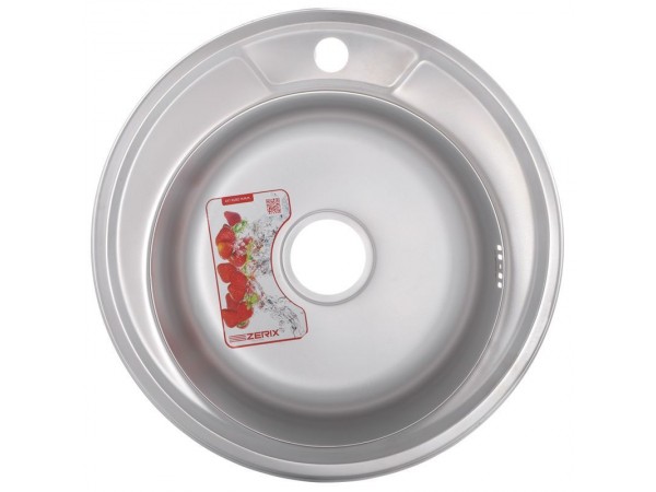 Мойка кухонная ZERIX Z490-08-180MD (MICRO DECOR) (ZS0558)